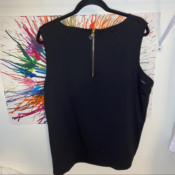 Anne Klein sleeveless top. Black and white top - Picture 2 of 6